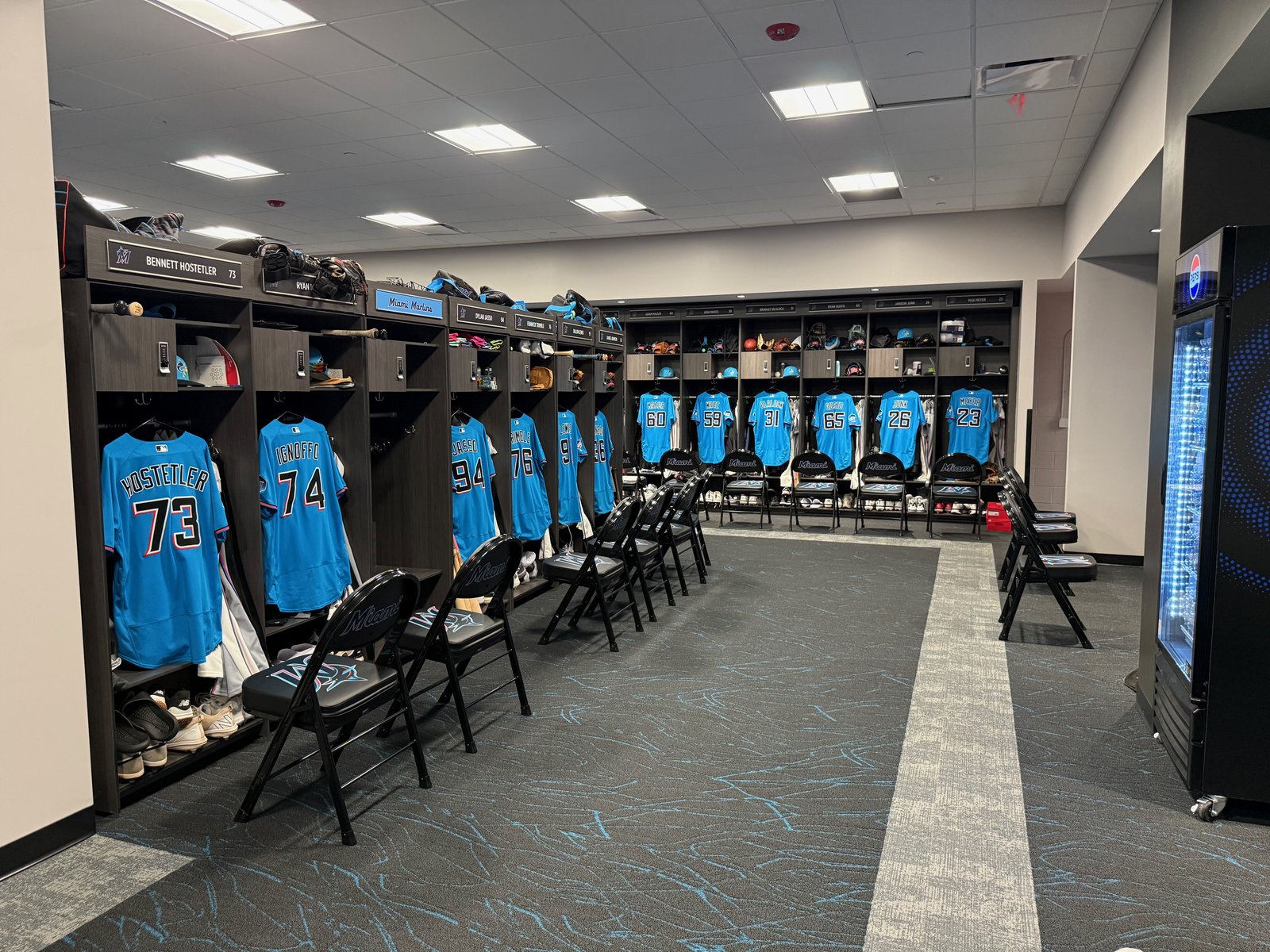 Marlins Clubhouse Lockers
