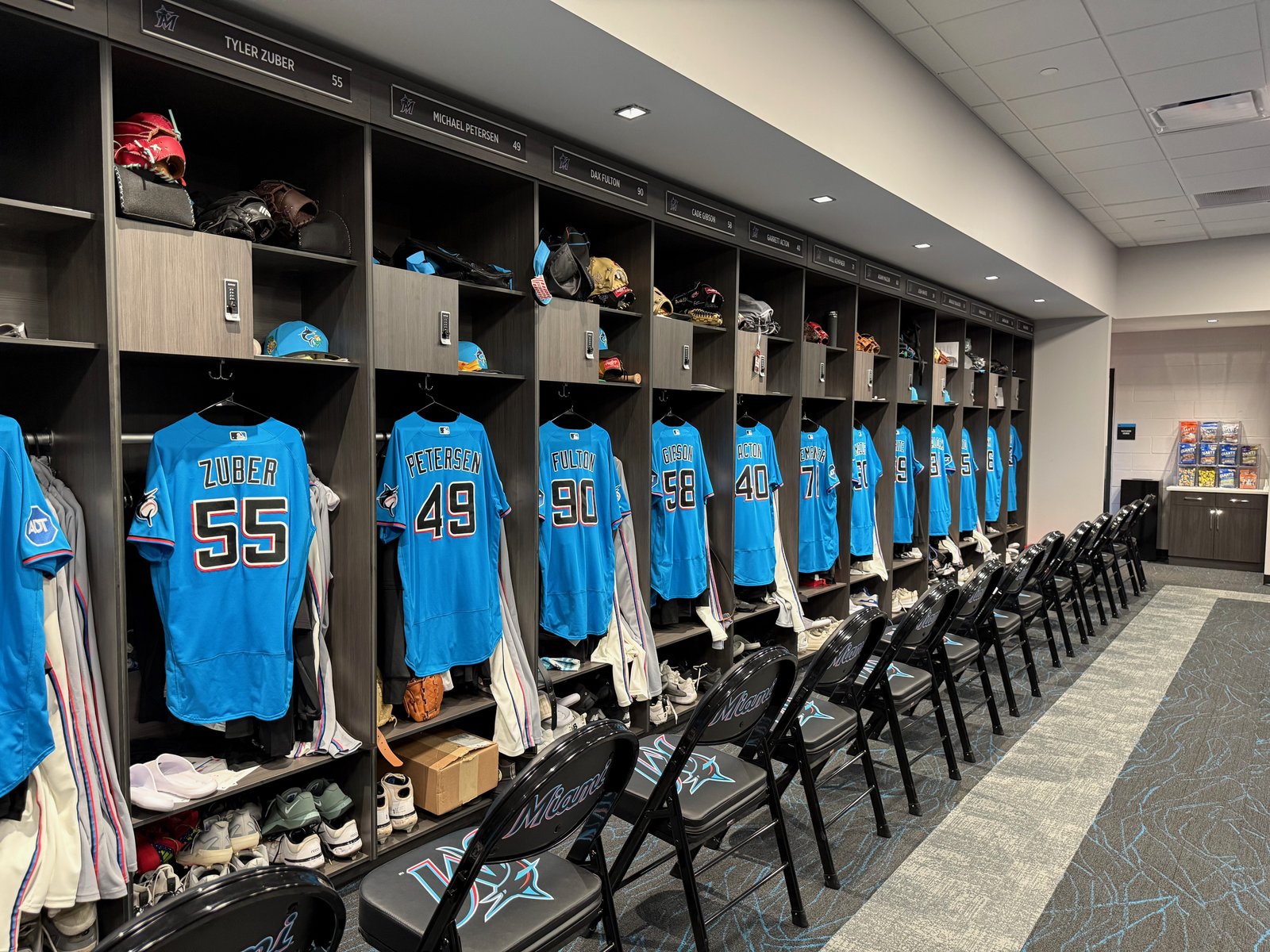 Marlins Player Lockers