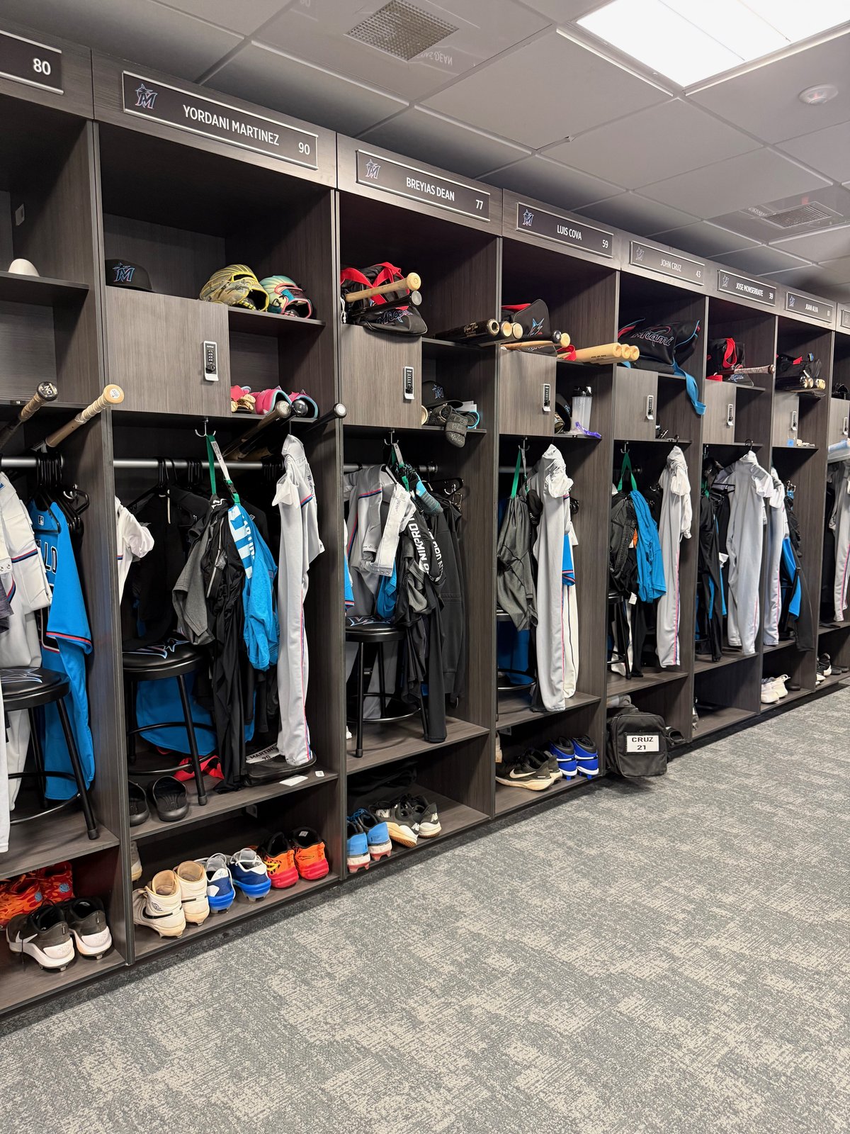 Marlins Minor League Lockers