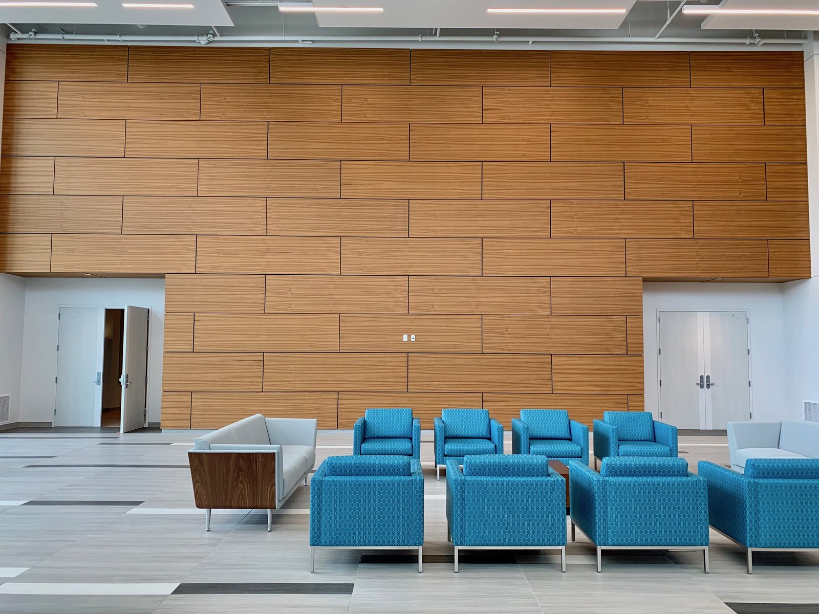 St. Vincents Arkansas Neuroscience Institute Teak wall panels